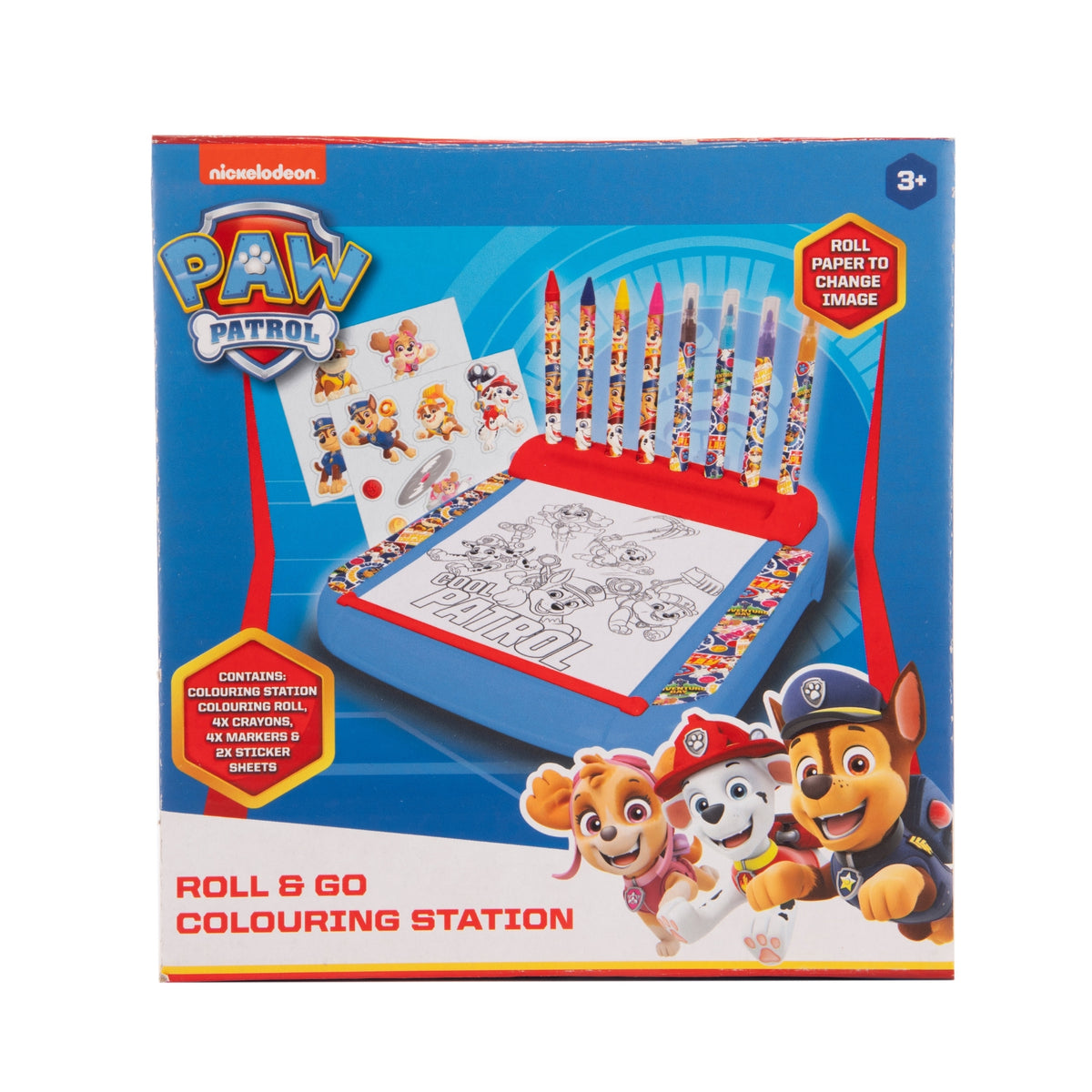 Paw Patrol Roll & Go Colouring Station - 10+ Accessories
