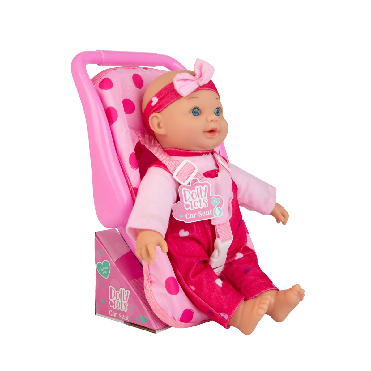 Dolly Tots 30cm Doll & Car Seat - Soft Bodied Talking Doll