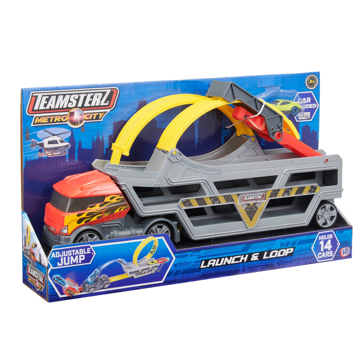 Teamsterz Launch & Loop Transporter Set - Includes Die Cast Car