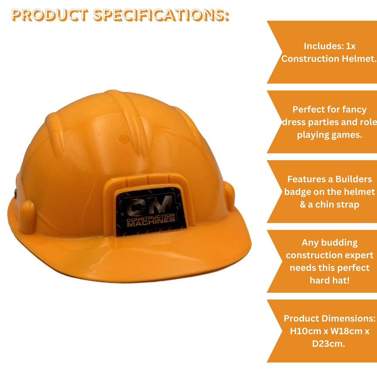 Childrens Yellow Hard Construction Helmet