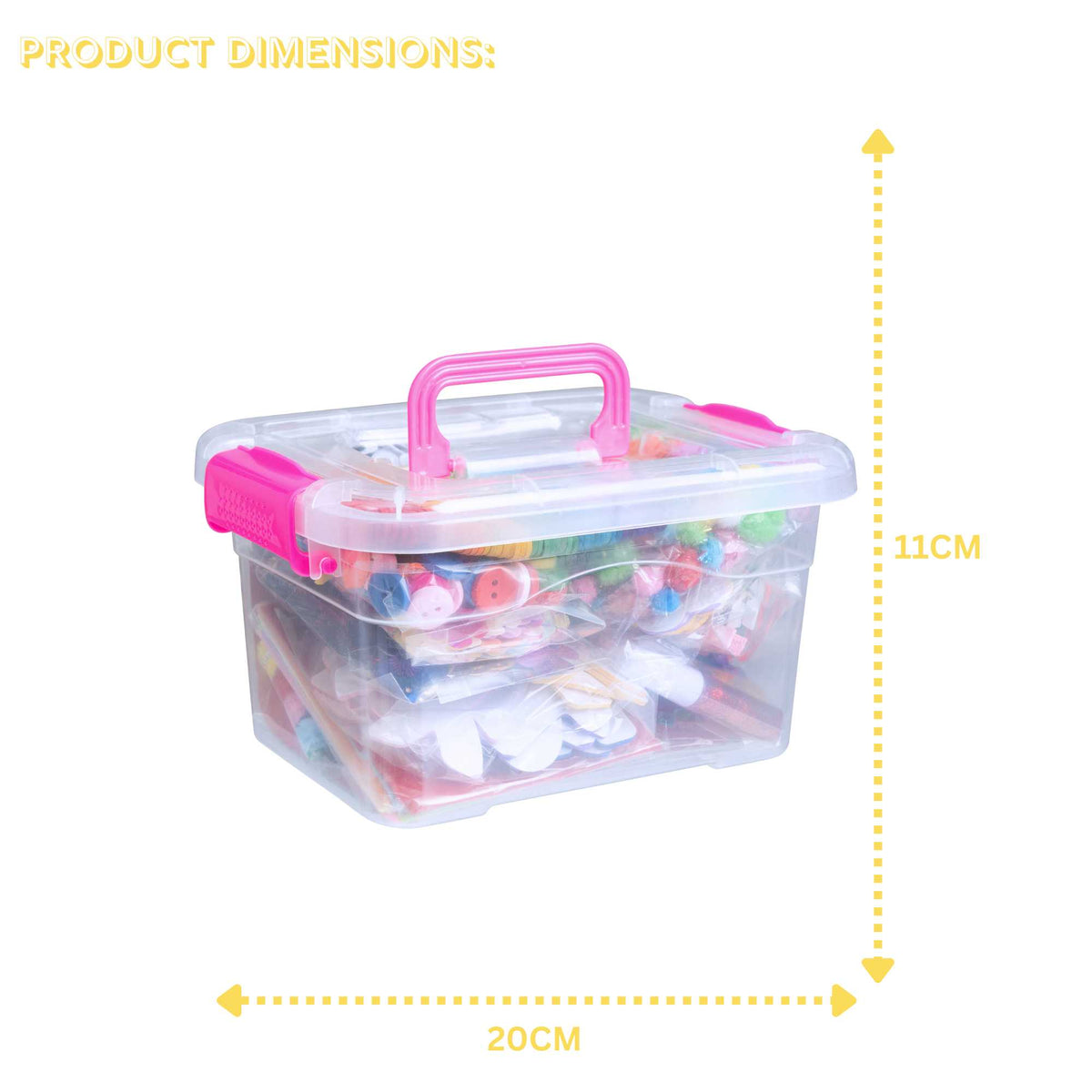 Fun Craft Jumbo Arts & Crafts Kit – 400+ Piece Kids Craft Supplies Set with Storage Box
