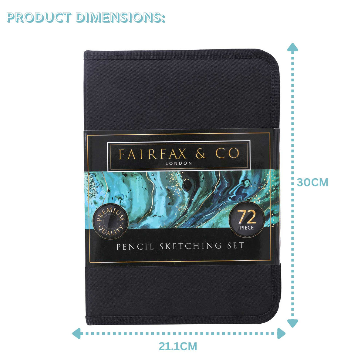 FairFax & Co 72 Piece Pencil Drawing Set – Professional Sketching & Coloured Art Kit