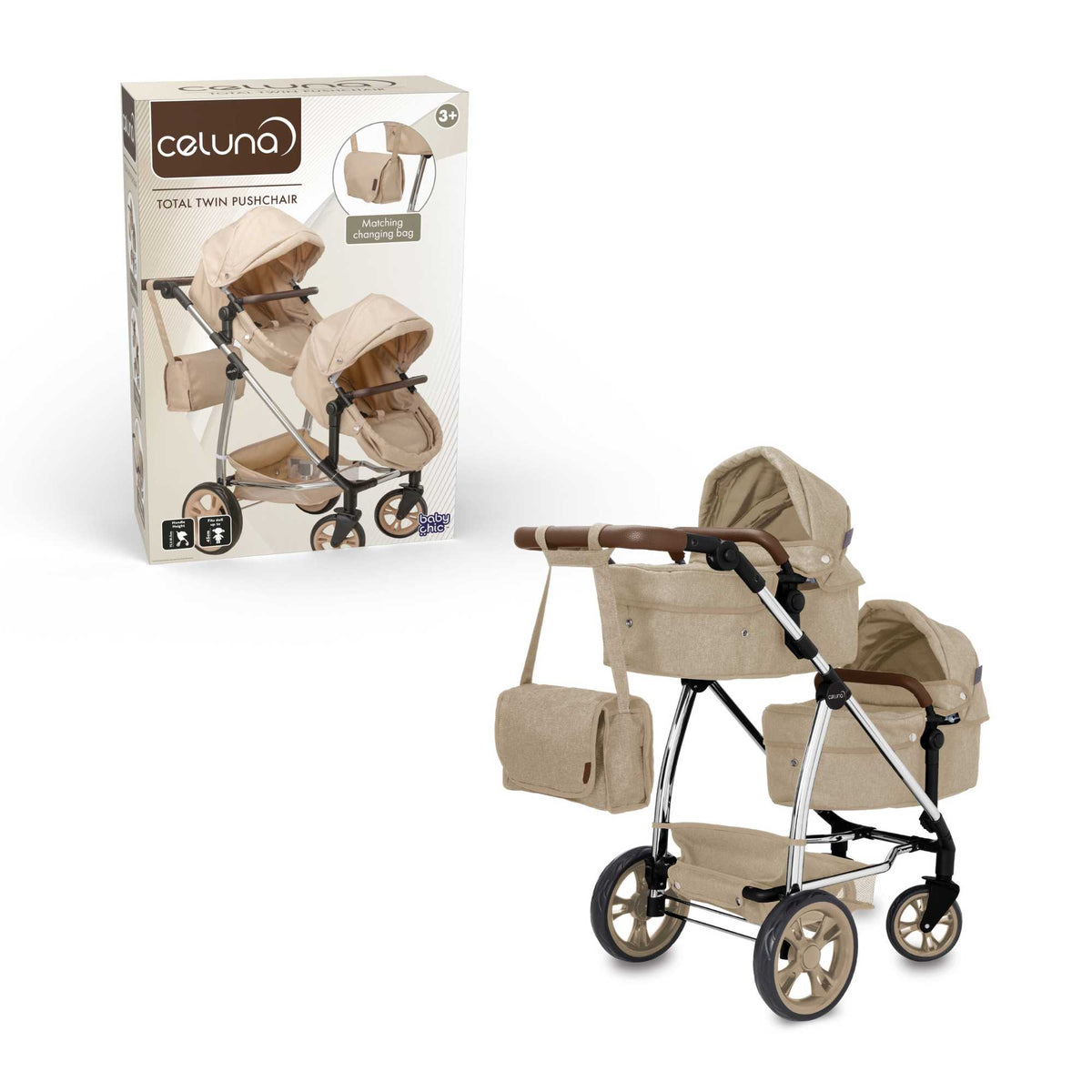 Celuna Premium Stone Twin Dolls Travel System - 9 Play Patterns