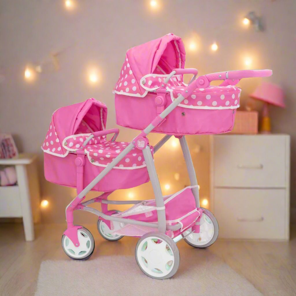 Dolly Tots Twin Dolls Pram