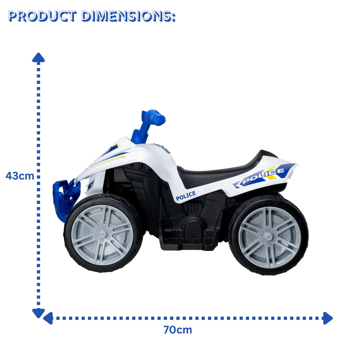 Evo 6V Kids Electric Ride-On Police Quad Bike