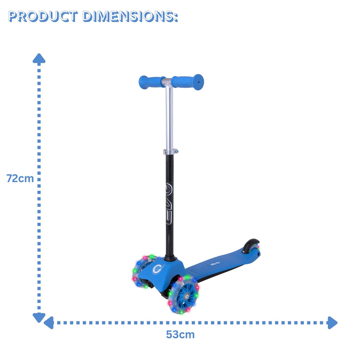 EVO Light Up Mini Cruiser Scooter - Baby Blue