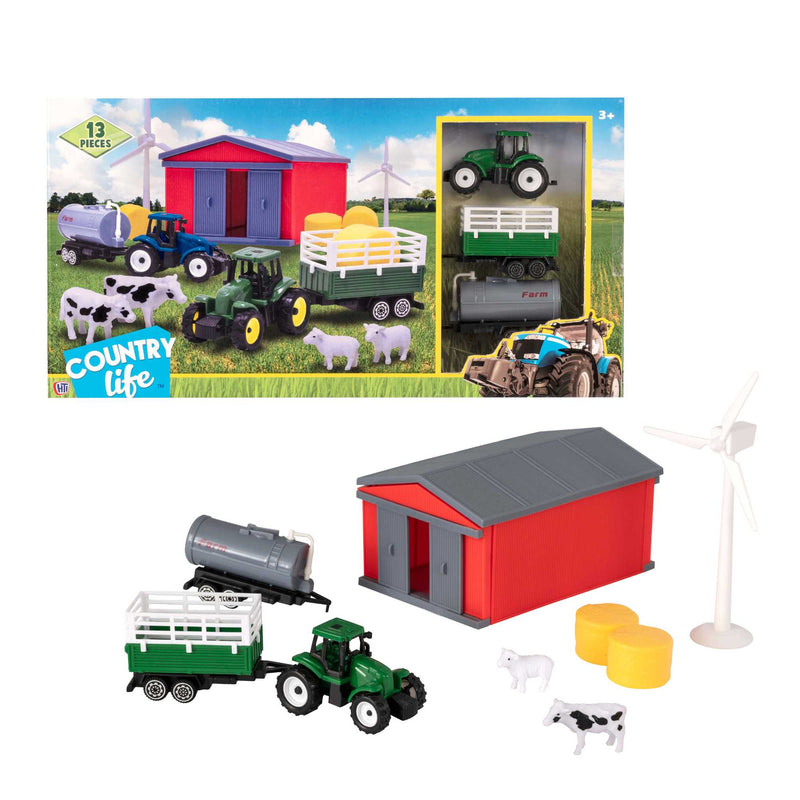 Country Life Farmyard Playset - Includes 13 Pieces