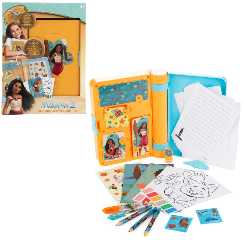 Disney Moana 2 Activity Craft Set for Girls – 30+ Accessories Surprise Arts & Crafts Kit