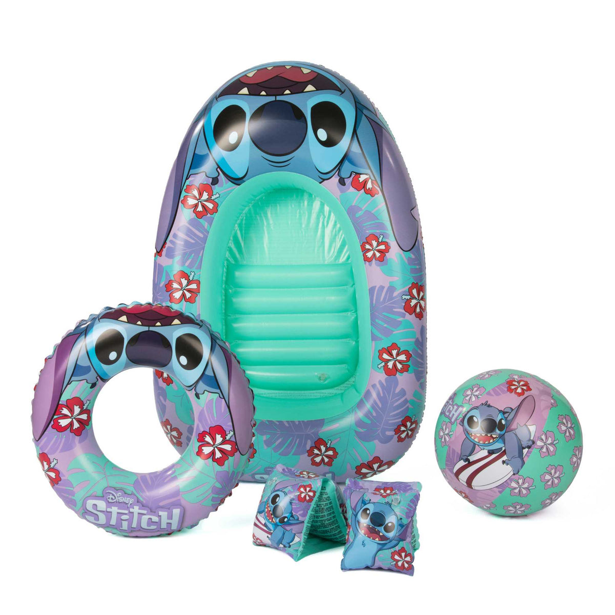 Stitch Swim Pack - Swim Ring, Armbands, Beach Ball & Boat