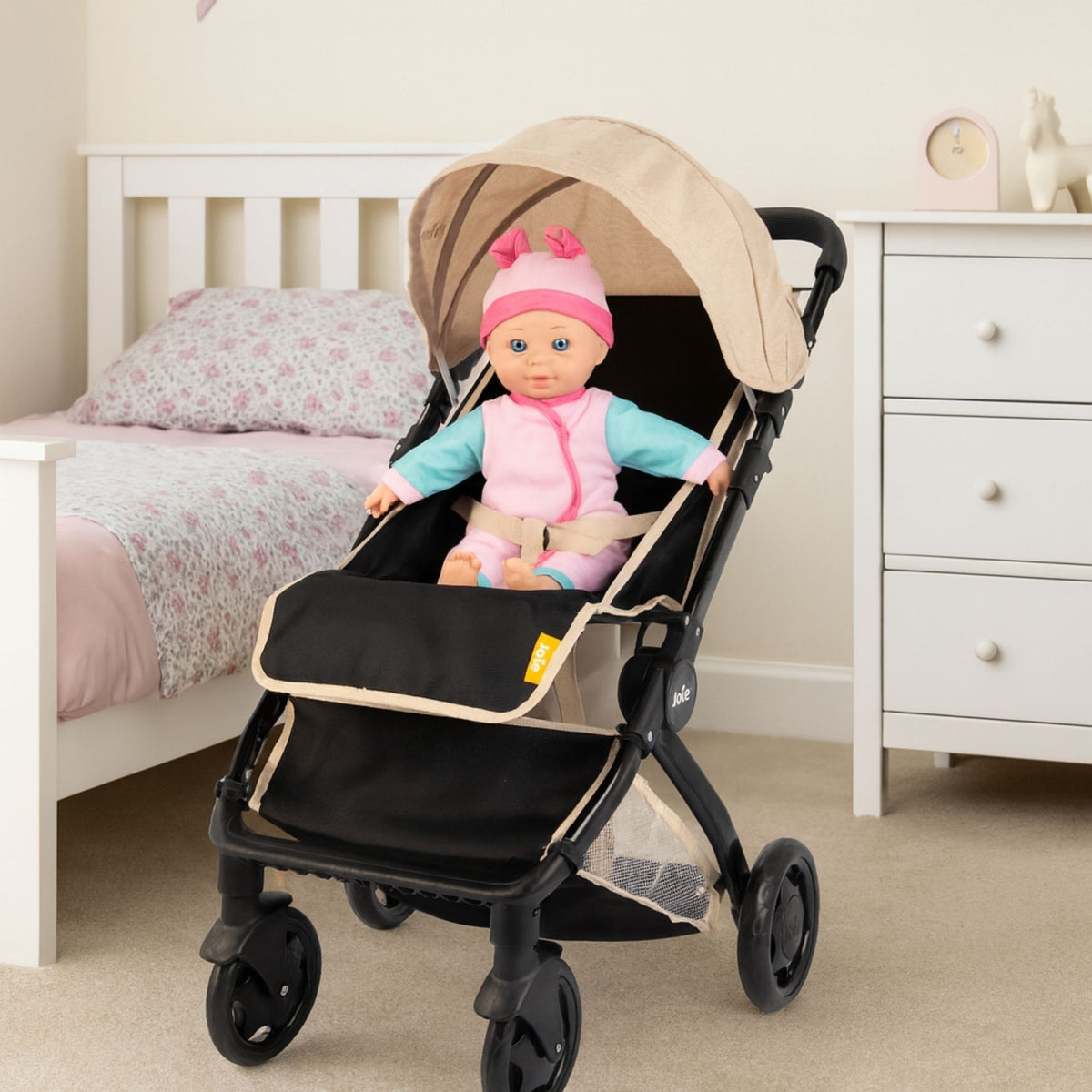 Joie Junior Pact Pram - Stone & Black
