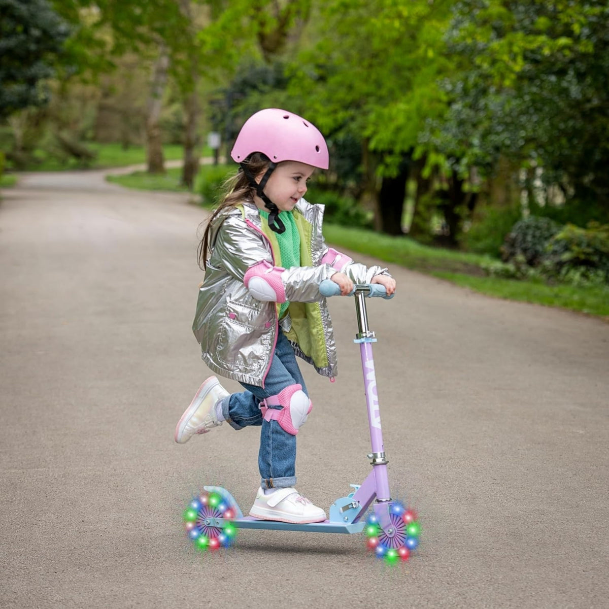 ATOM Light Up Inline Scooter - Lilac