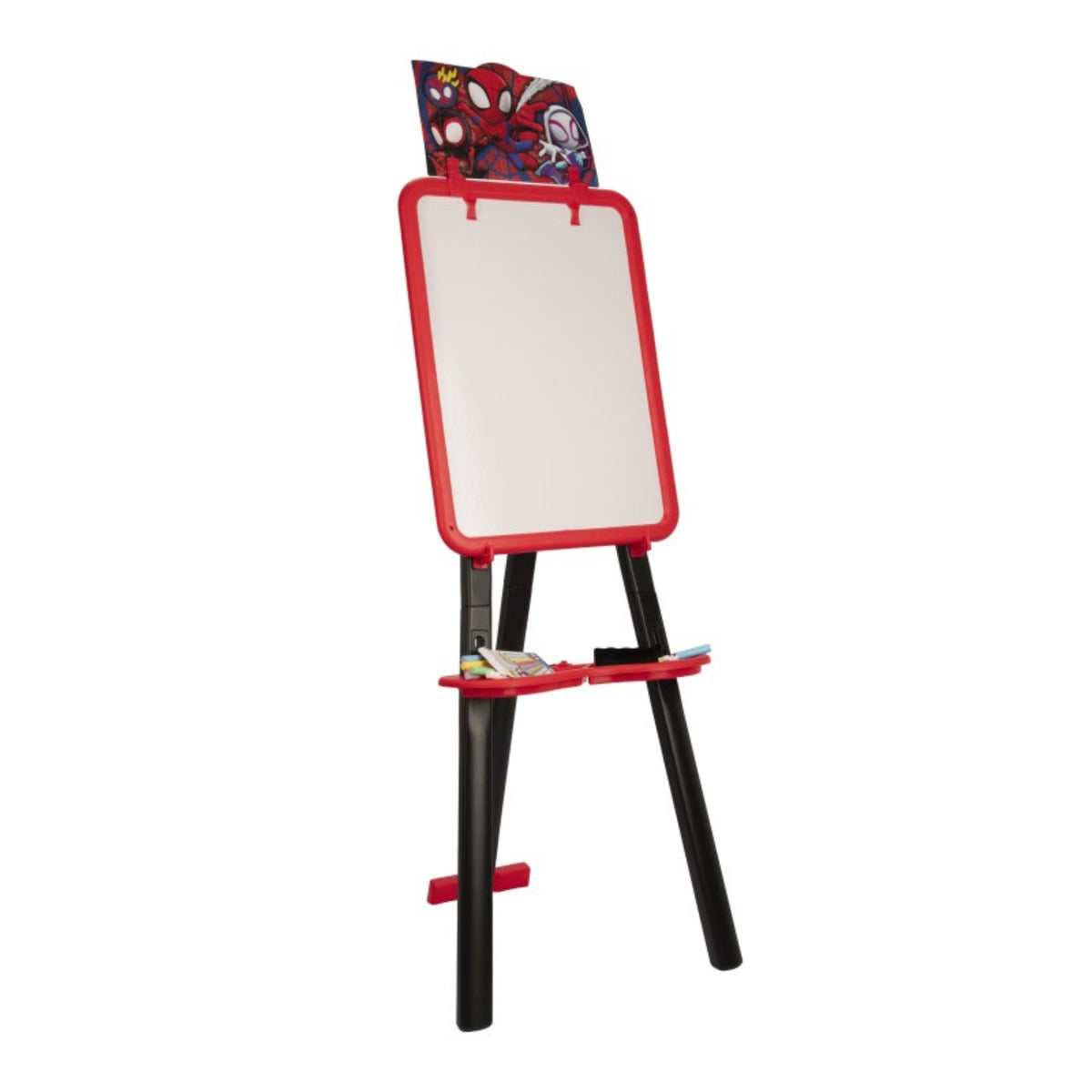 Marvel Spidey & Friends 2-in-1 Floor Easel – Whiteboard & Chalkboard Set