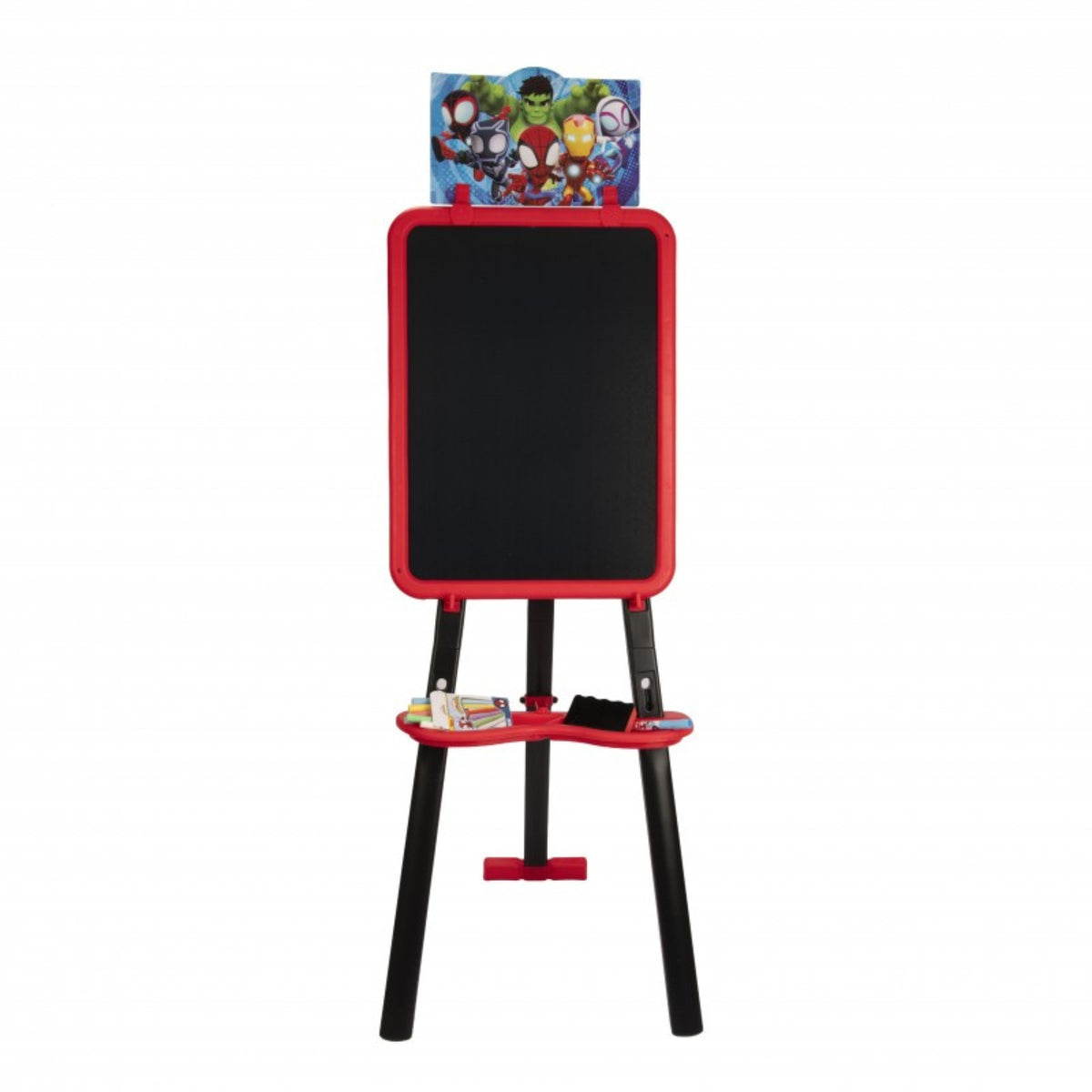 Marvel Spidey & Friends 2-in-1 Floor Easel – Whiteboard & Chalkboard Set