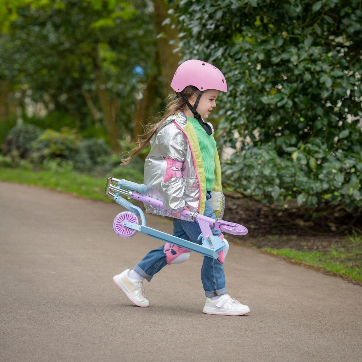 ATOM Light Up Inline Scooter - Lilac