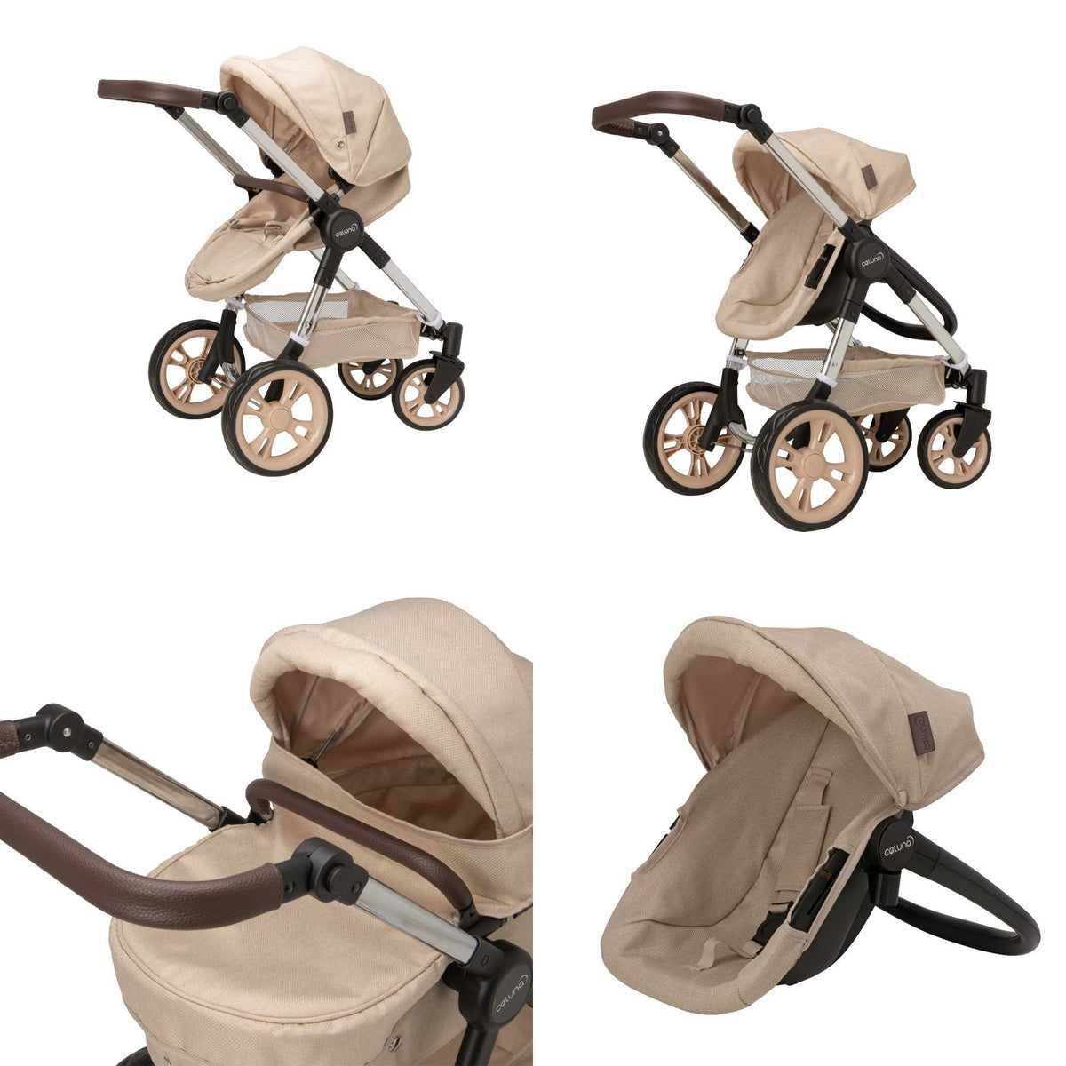 Celuna Premium Stone Dolls Travel System - 4 Pram Modes
