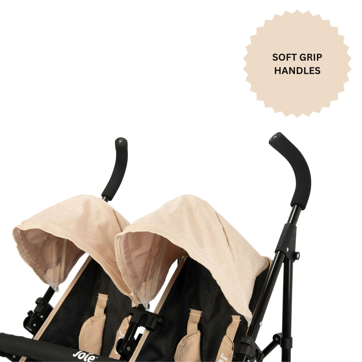 Joie Aire Twin Dolls Stroller - Stone & Black
