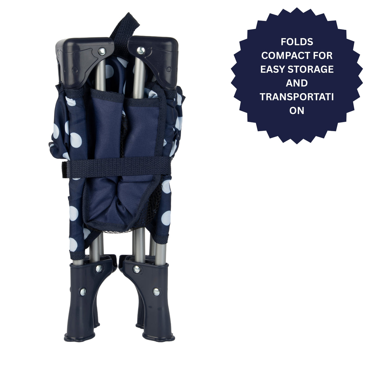 Dolly Tots Travel Dolls Cot - Navy