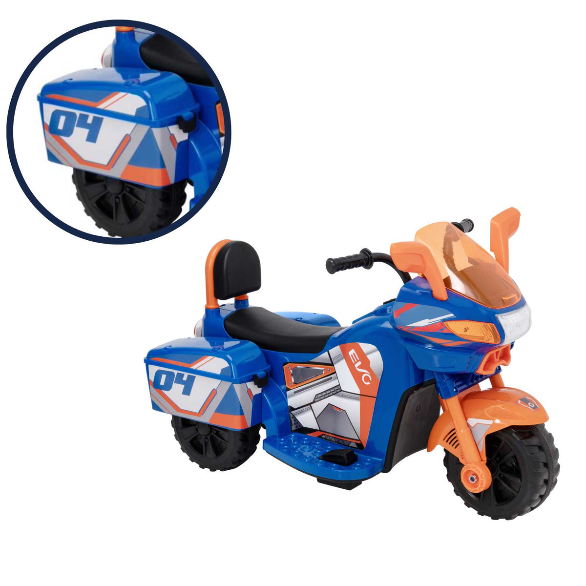EVO 6v Kids Electric Ride-On Zoom Sports Bike - Blue