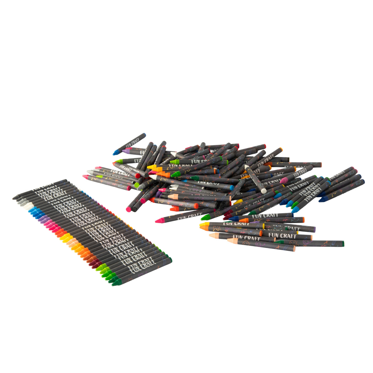 Fun Craft 150 Coloured Crayons – Large Kids Colouring & Art Set