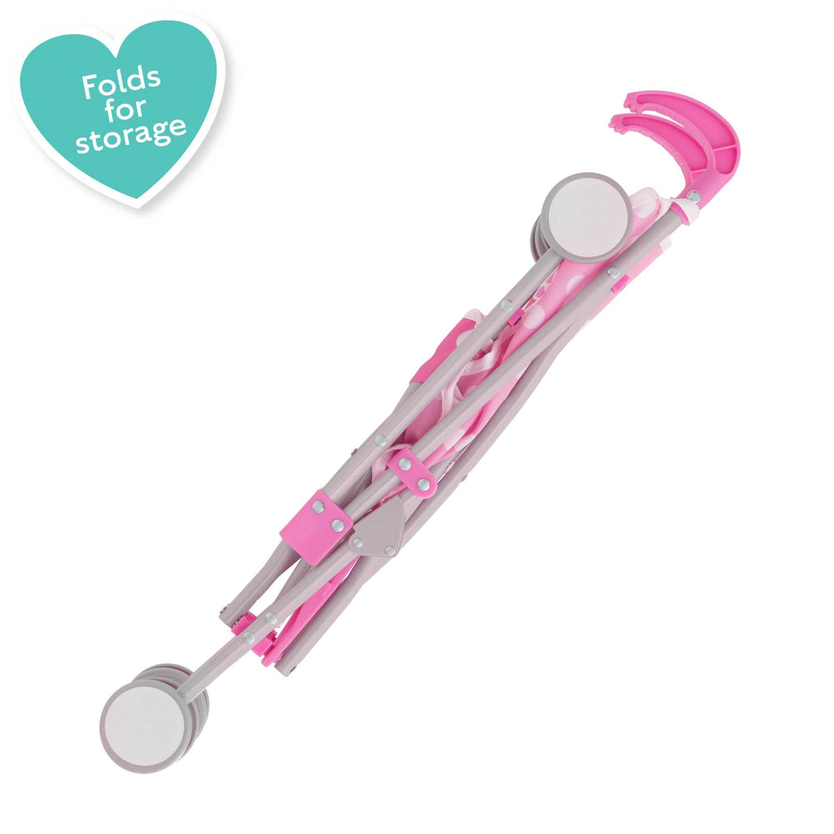 Dolly Tots Single Dolls Stroller - Pink