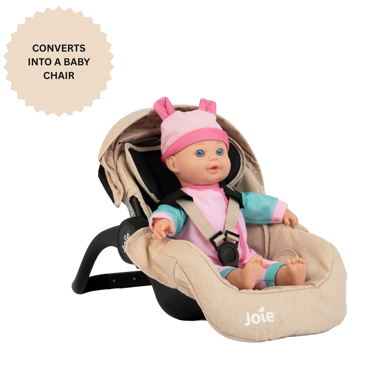 Joie I-Gemm Dolls Car Seat - Stone & Black