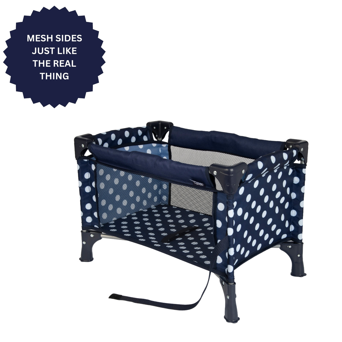 Dolly Tots Travel Dolls Cot - Navy