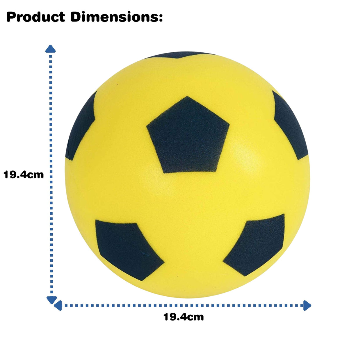 Foam Football Pack Of 12 - Yellow