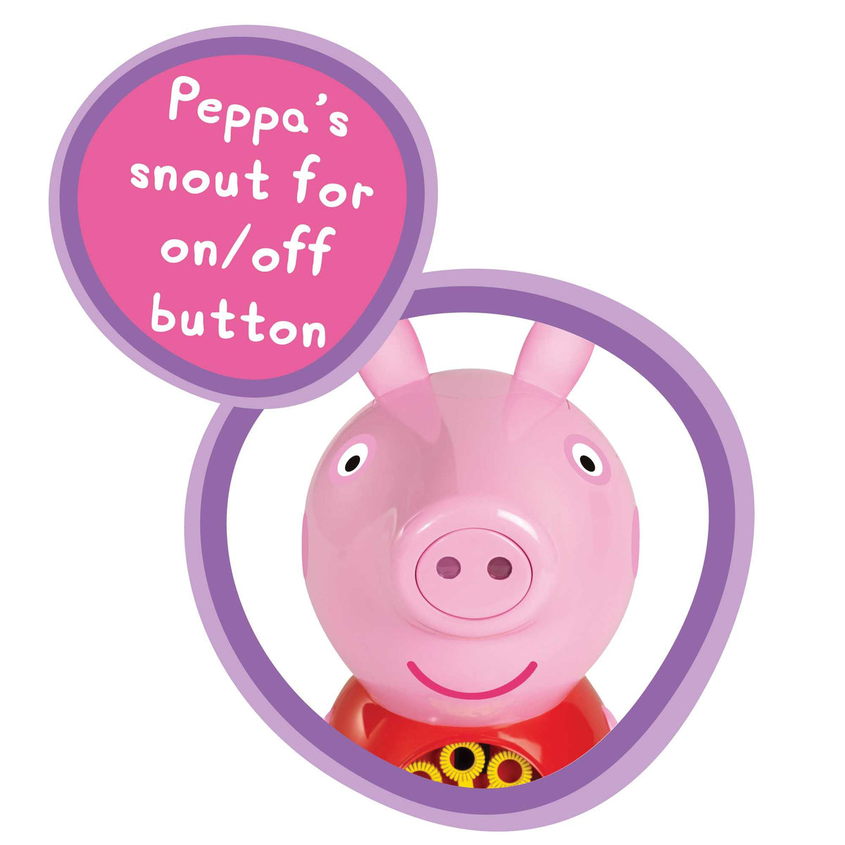 Peppa Pig Bubble Machine - Includes 118ml Bubble Solution