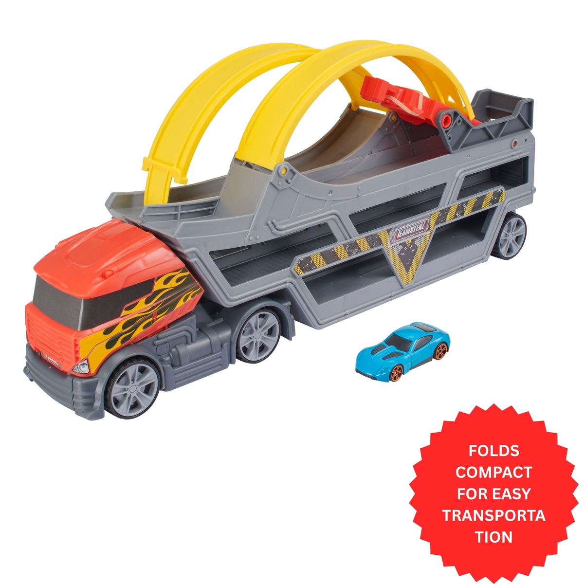 Teamsterz Launch & Loop Transporter Set - Includes Die Cast Car
