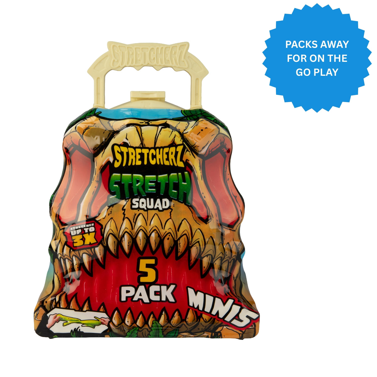 Stretcherz Play Case With 5 Stretchy Figures - Skull
