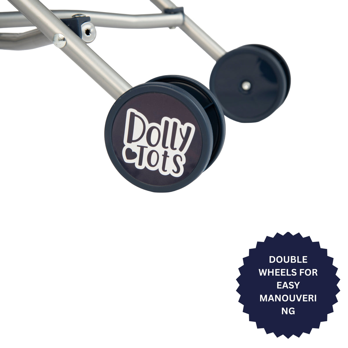 Dolly Tots Single Dolls Stroller - Navy