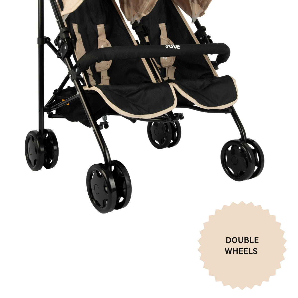 Joie Aire Twin Dolls Stroller - Stone & Black
