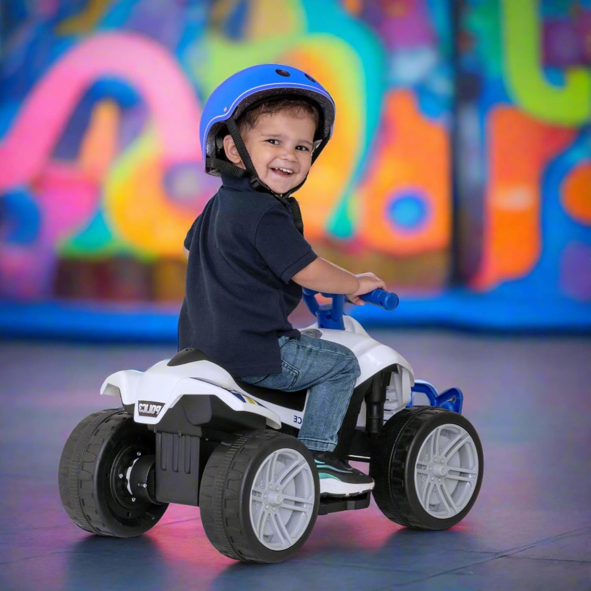 Evo 6V Kids Electric Ride-On Police Quad Bike