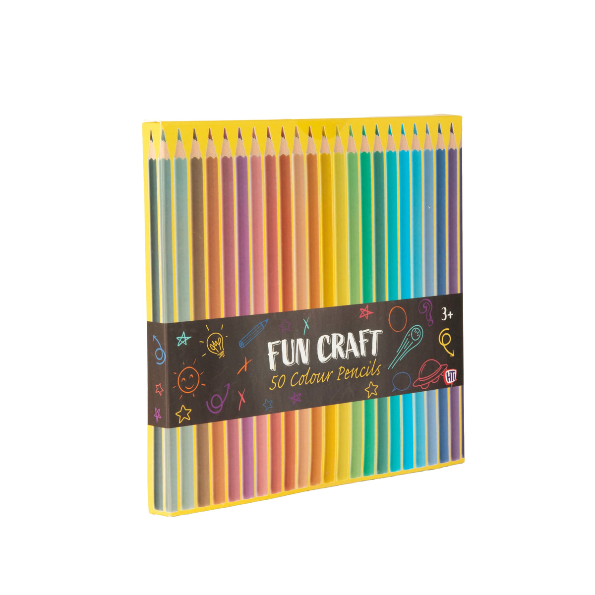 Fun Craft 50 Coloured Pencils – Kids Colouring & Drawing Set