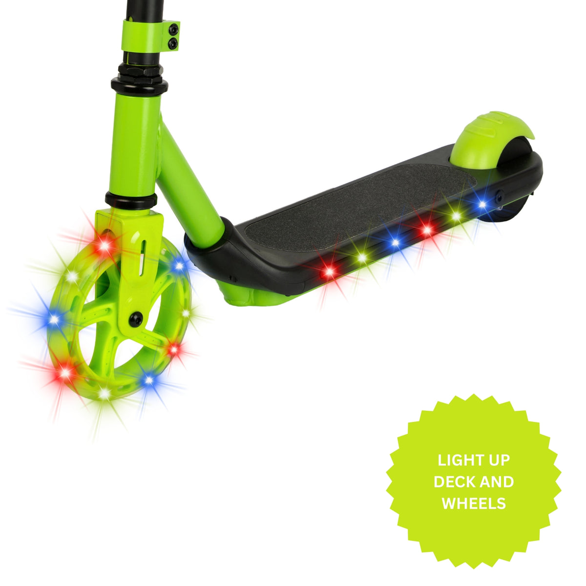 ATOM Light Up Electric Scooter - Lime Green