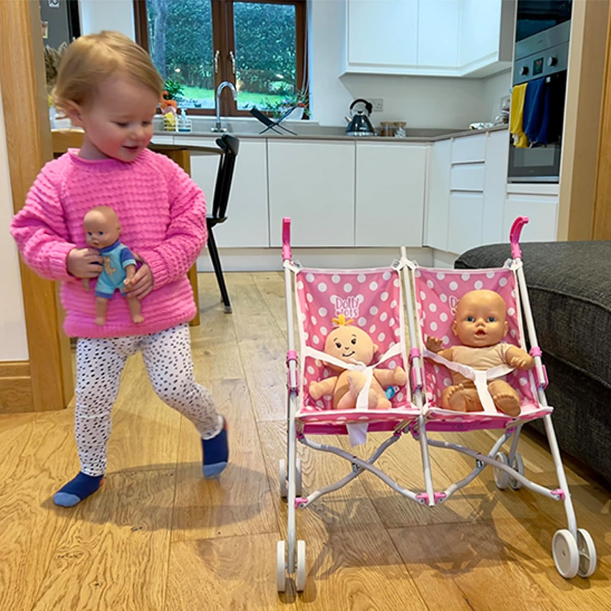 Dolly Tots Twin Dolls Stroller