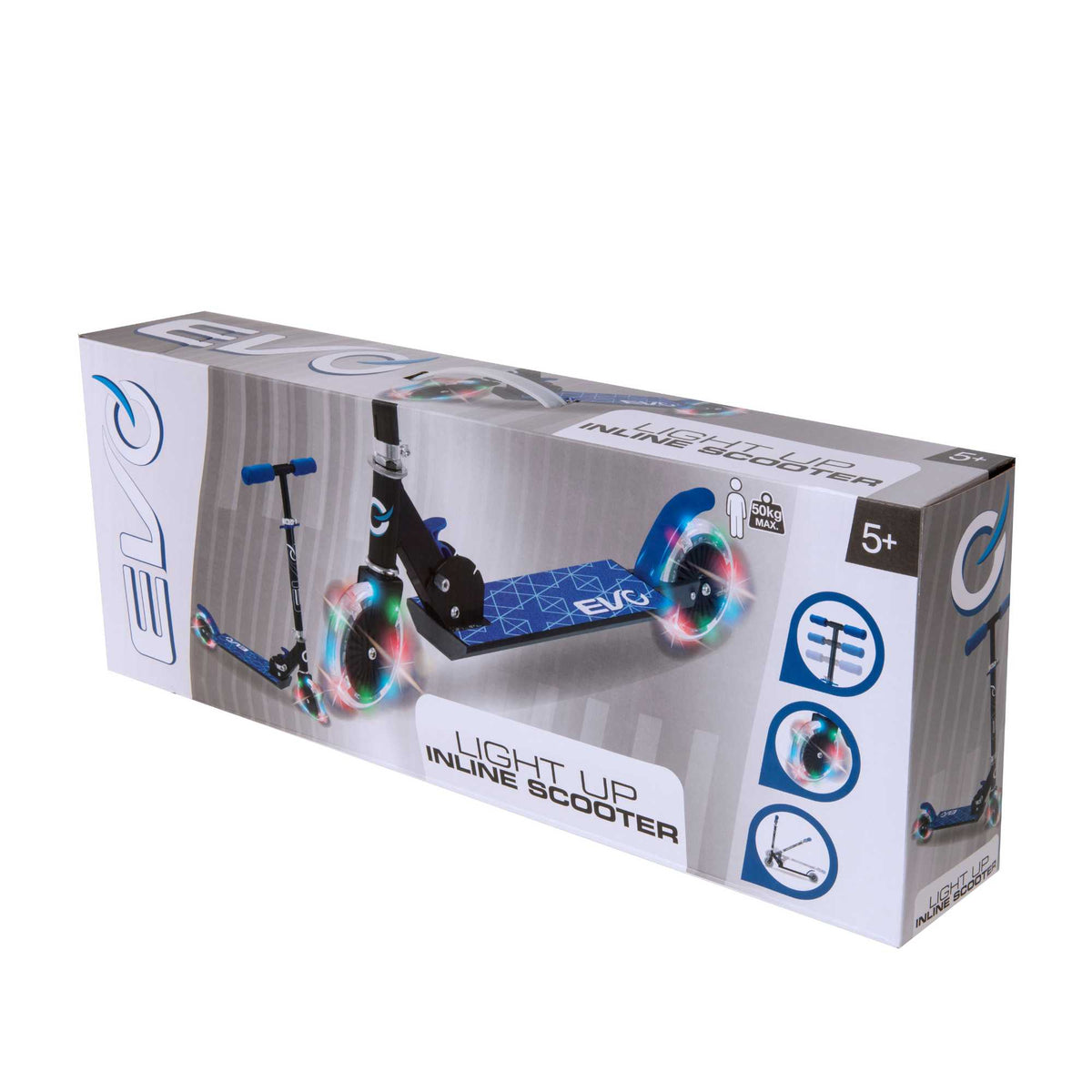EVO Light Up Inline Scooter - Blue