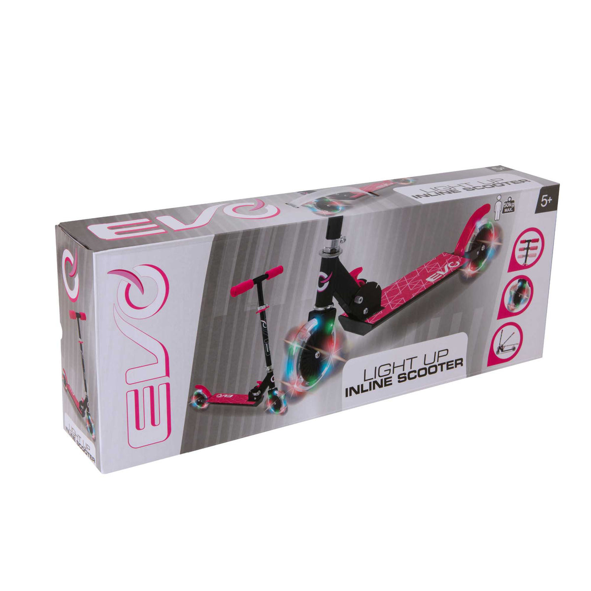 EVO Light Up Inline Scooter - Pink