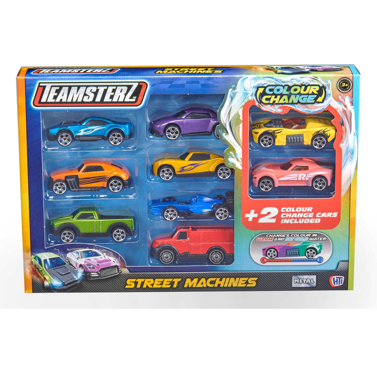 Teamsterz Racing Cars - With 2 Colour Changing Cars