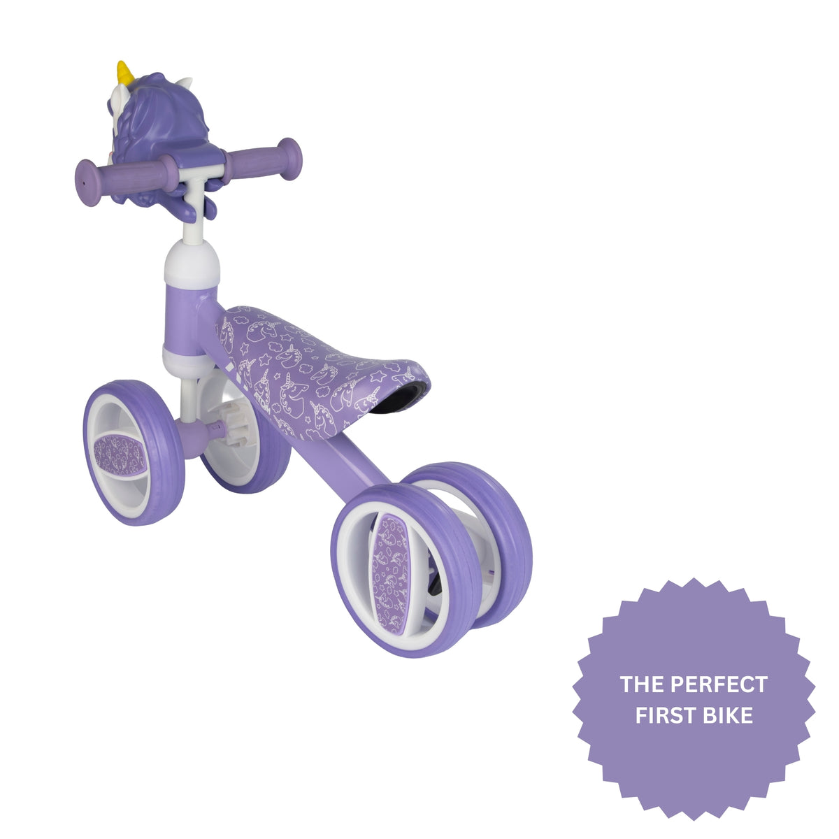 ATOM Childrens Bobble Bike - Purple Unicorn