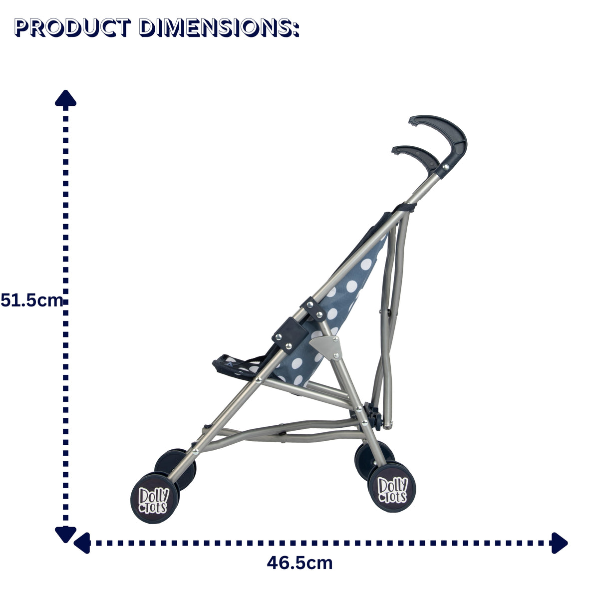 Dolly Tots Dolls Single Stroller & Doll - Navy