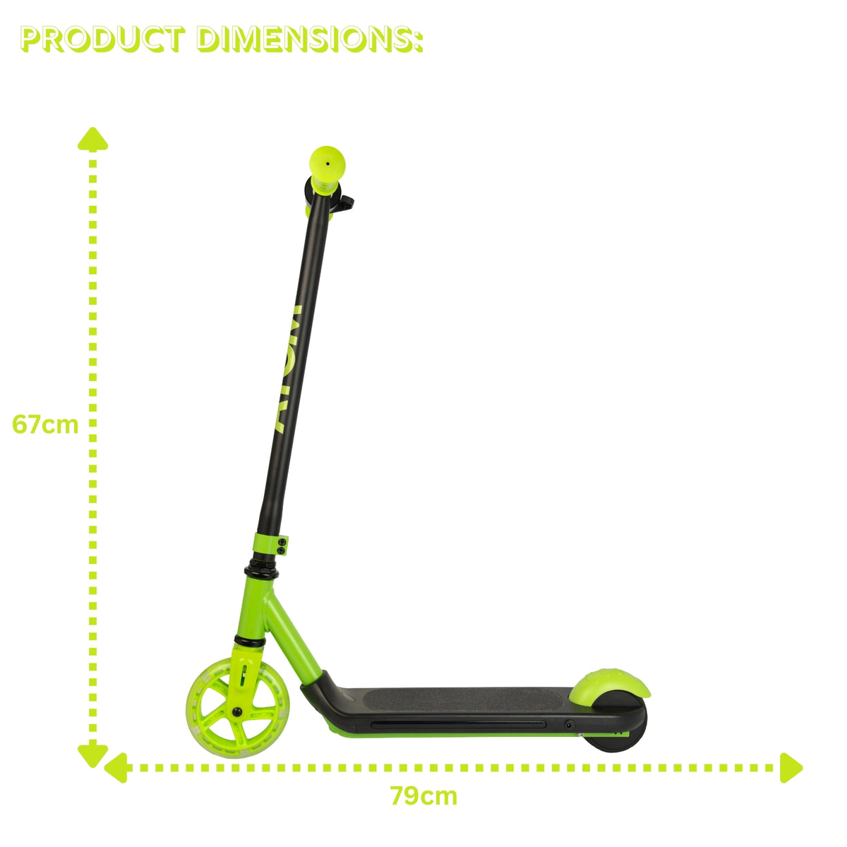 ATOM Light Up Electric Scooter - Lime Green