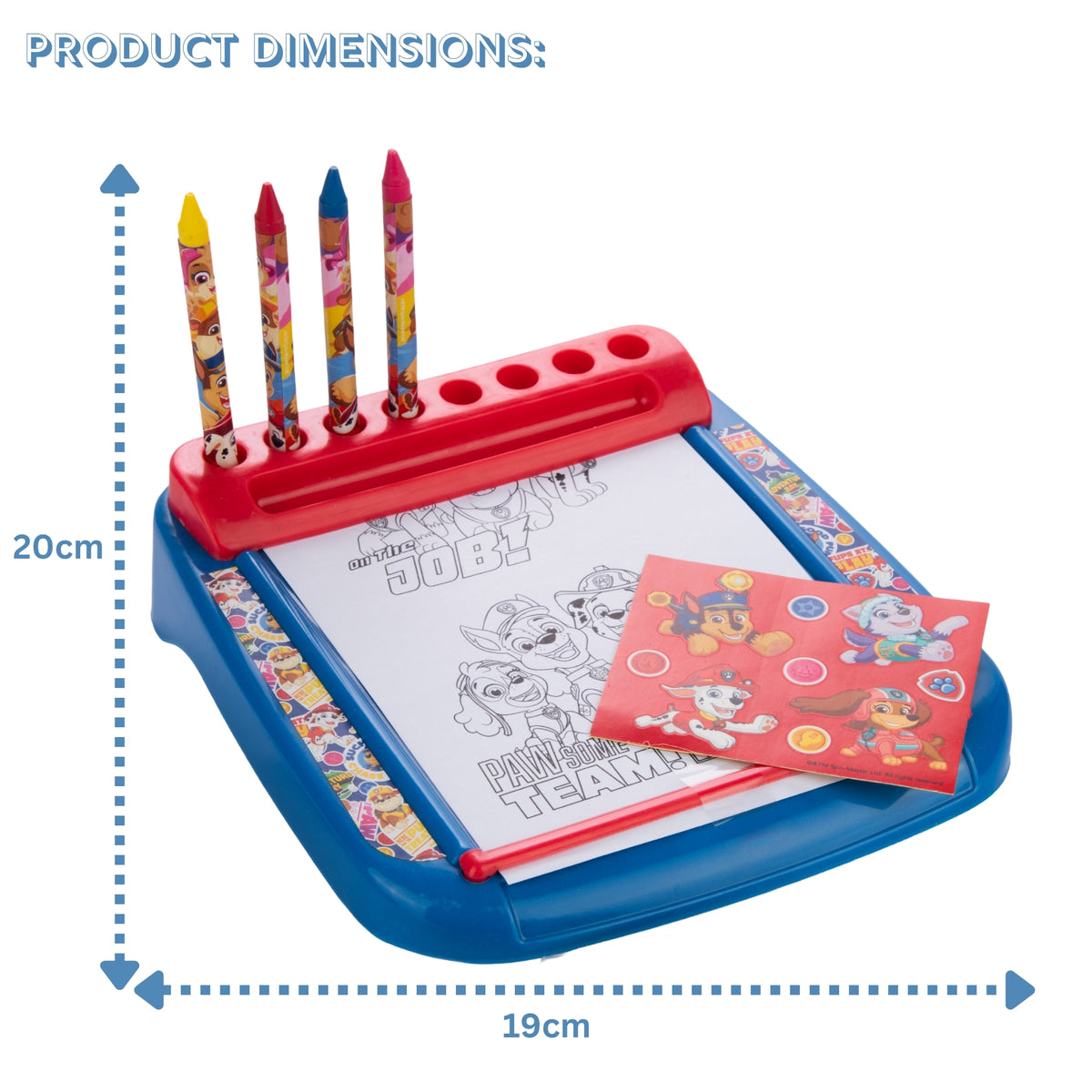 Paw Patrol Roll & Go Colouring Station - 10+ Accessories