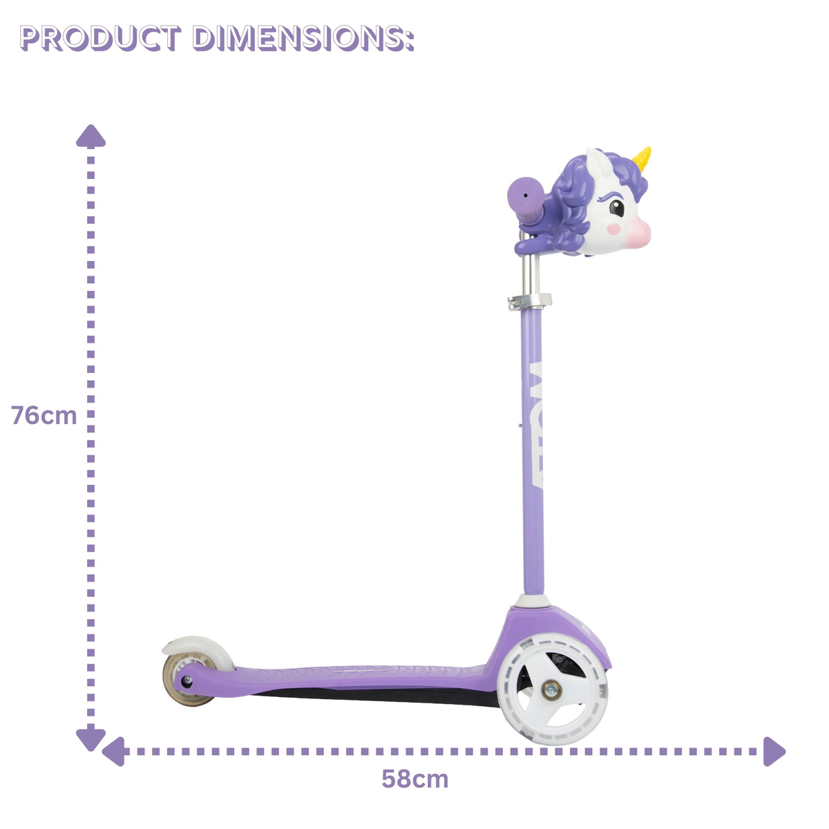 ATOM Light Up Mini Cruiser Scooter - Unicorn