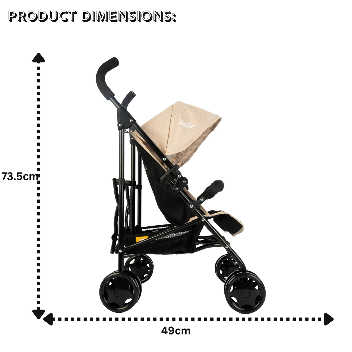 Joie Aire Twin Dolls Stroller - Stone & Black