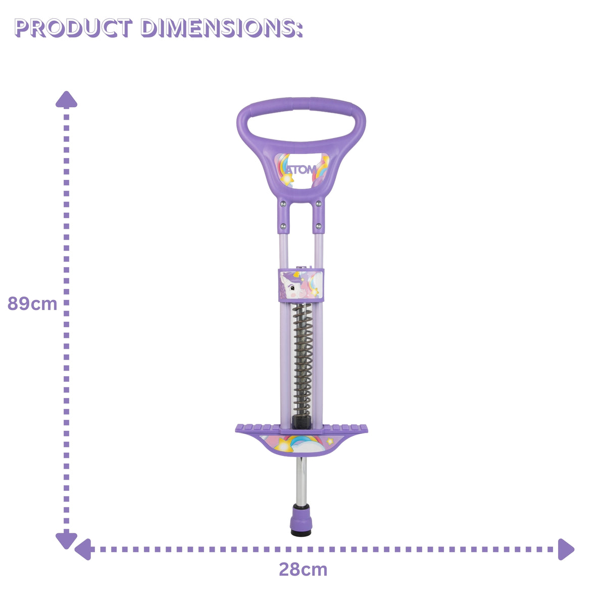 ATOM Light-Up Pogo Stick - Unicorn