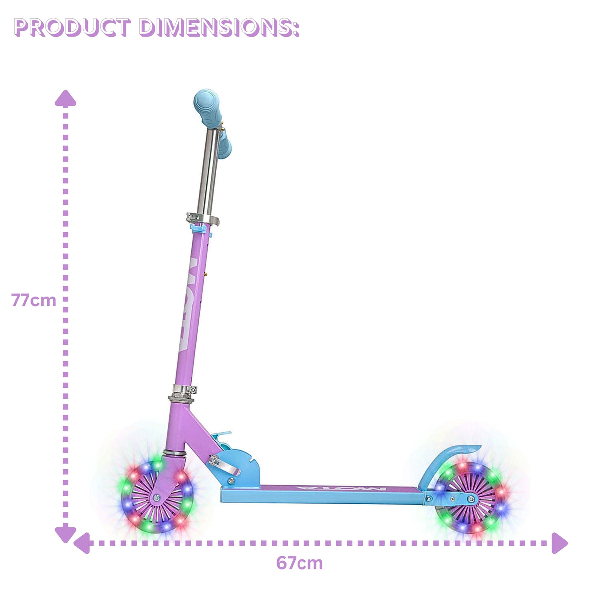 ATOM Light Up Inline Scooter - Lilac