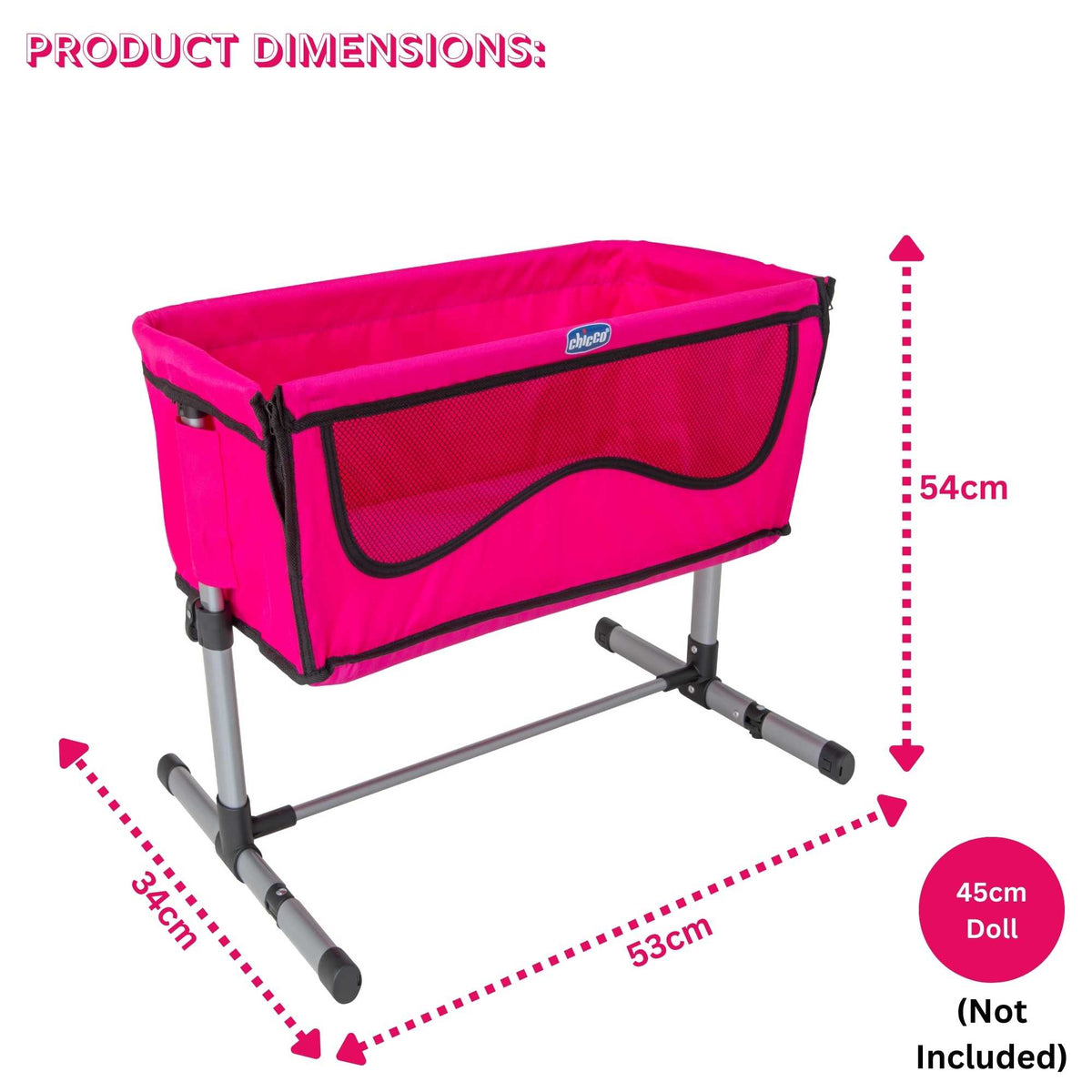 Chicco Next2You Dolls Cot - Pink