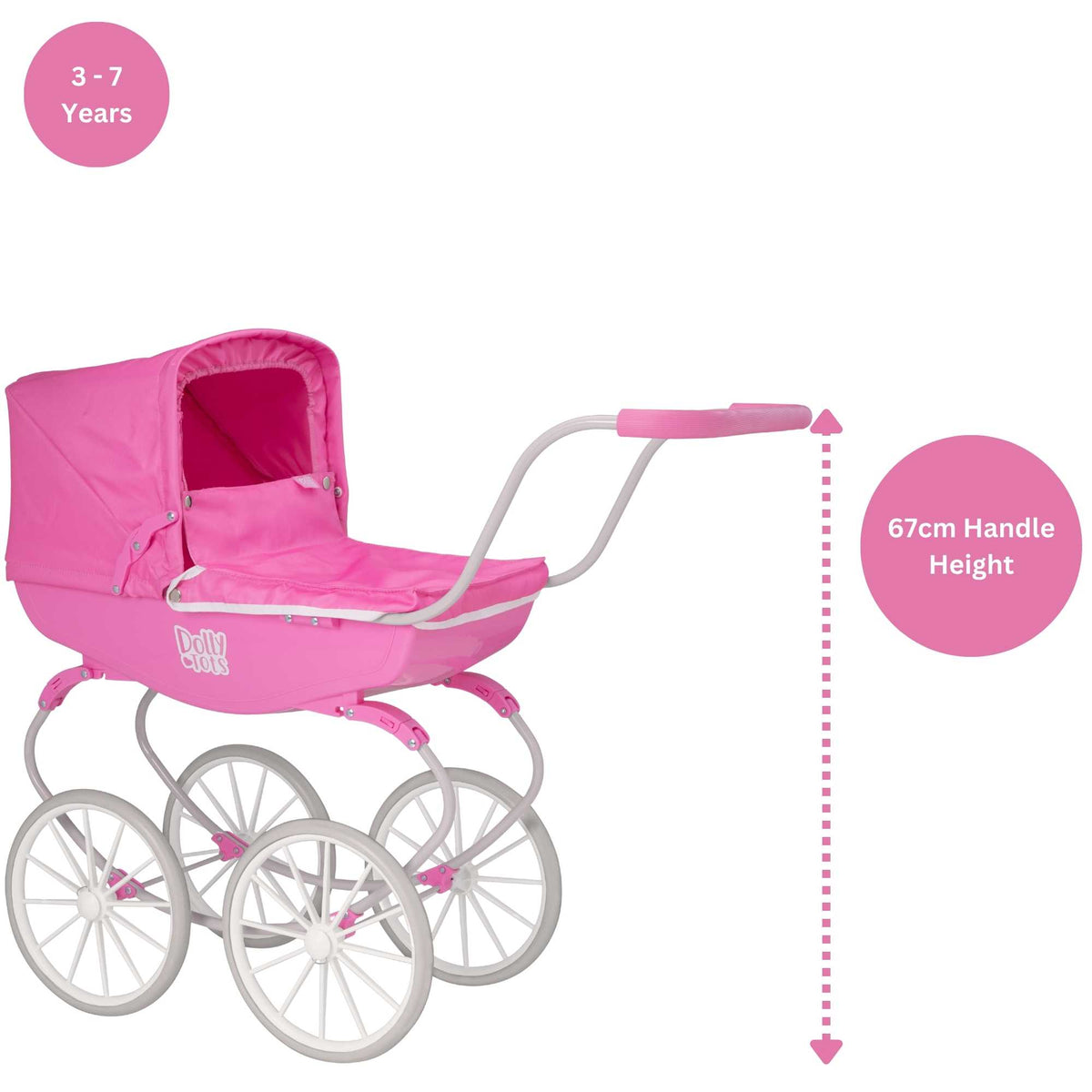 Dolly Tots Traditional Carriage Dolls Pram