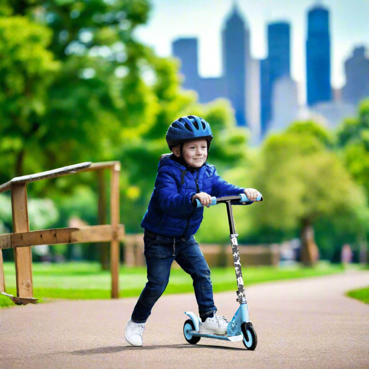 EVO Inline Scooter - Blue Camouflage